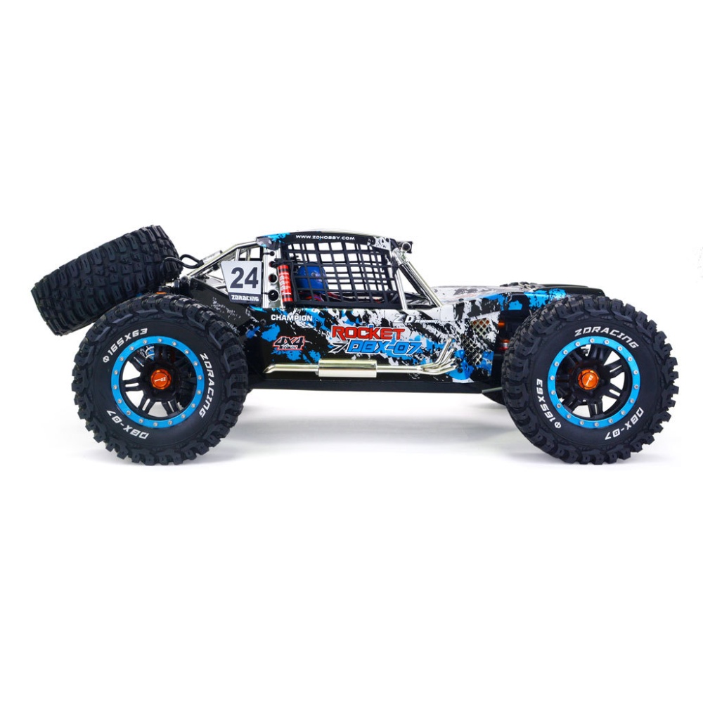 Racing Dbx-07 1/7 Scale Off-road Car With Brushless Motor 4wd 80km/h 2.4ghz Rc Monster Model Remote Control Toy Rtr Blue RTR - Image 3