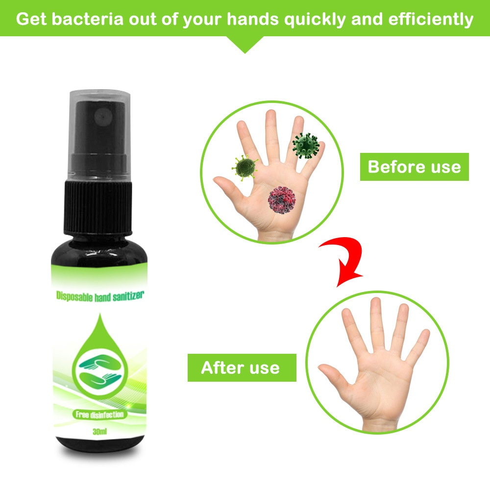 30ml Antibacterial Hand Sanitizer Spray No-wash Disposable Disinfection 75% Bacteriostatic - Image 3