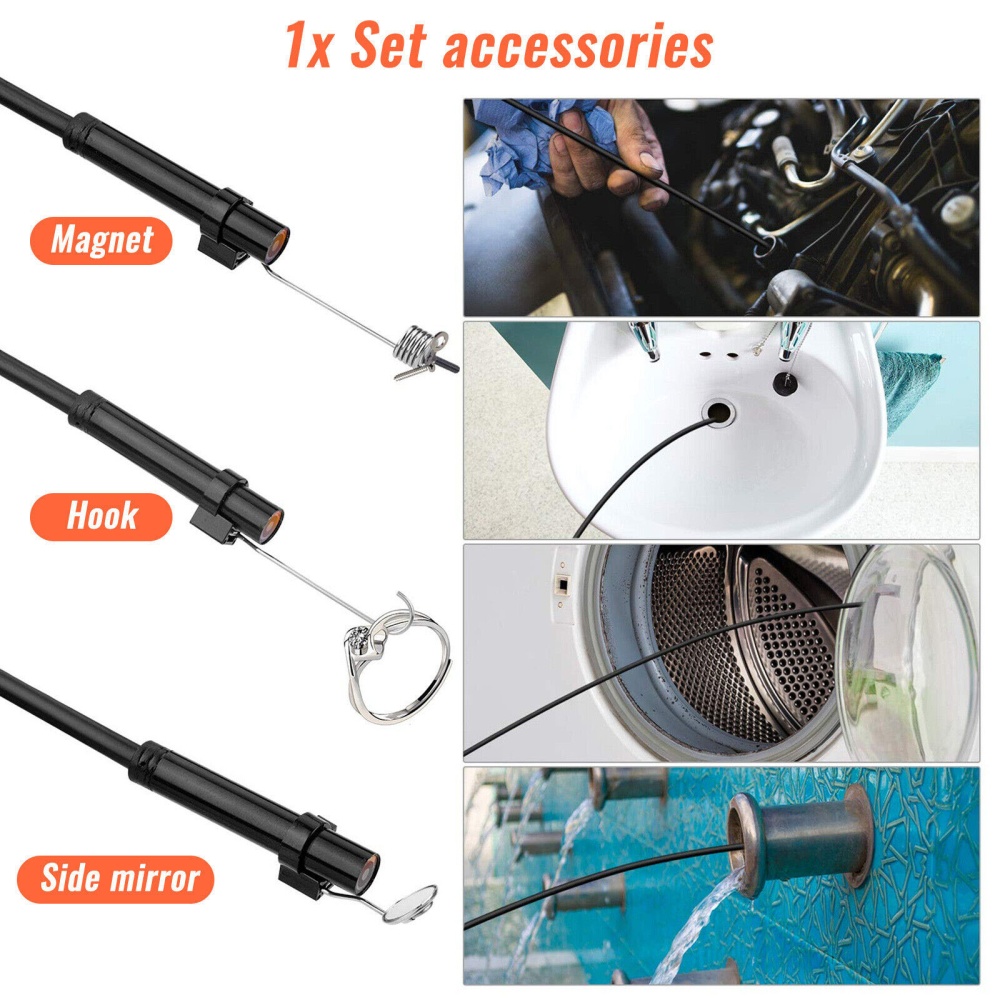 8mm 1080P HD Industrial Endoscope 2 Million Hand-held Portable Pipeline Borescope Camera Inspection Tool 2M - Image 2