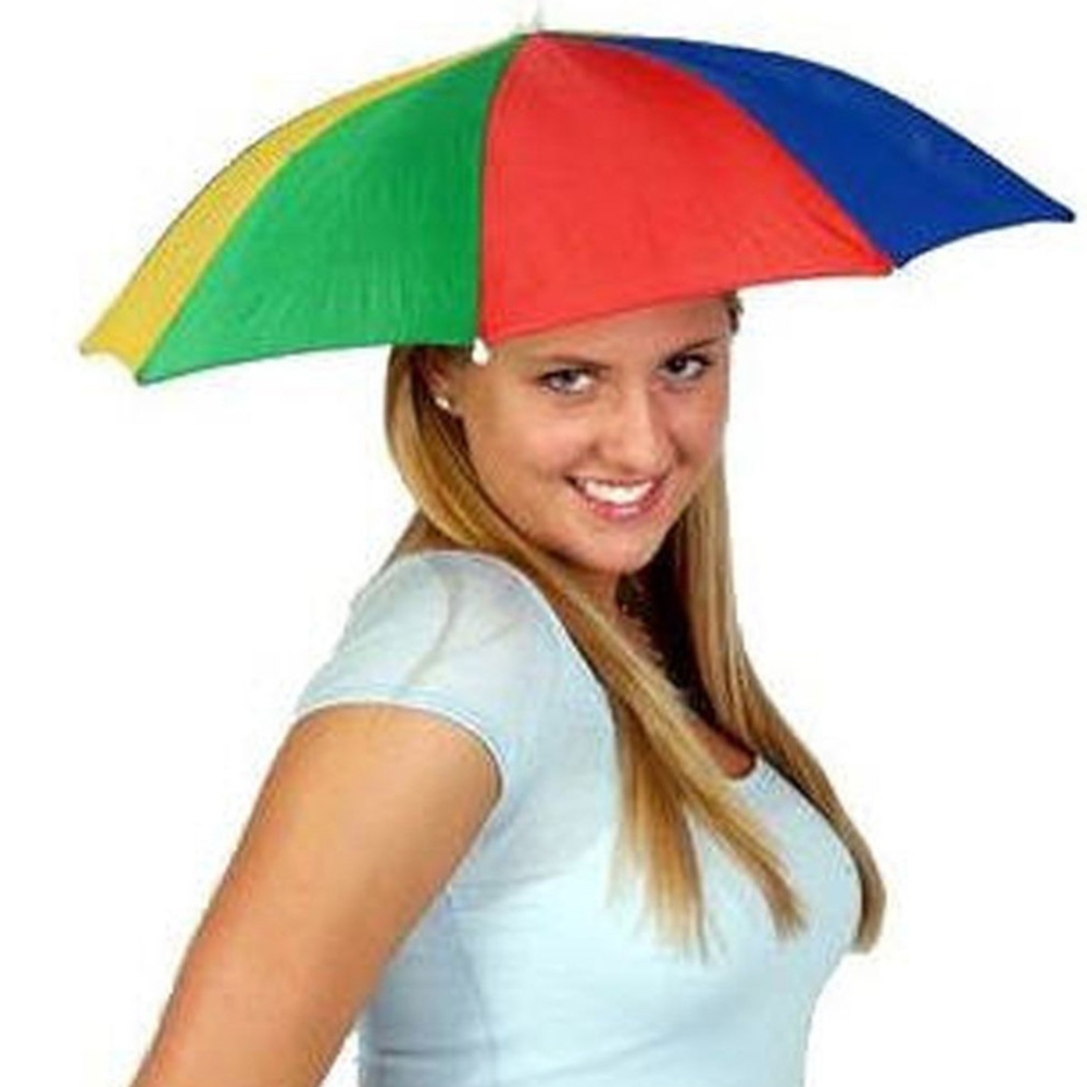 55cm Umbrella Hat Foldable Sunscreen Camping Fishing Hiking Headwear Cap Sun Rain Umbrellas Camouflage_55cm - Image 3