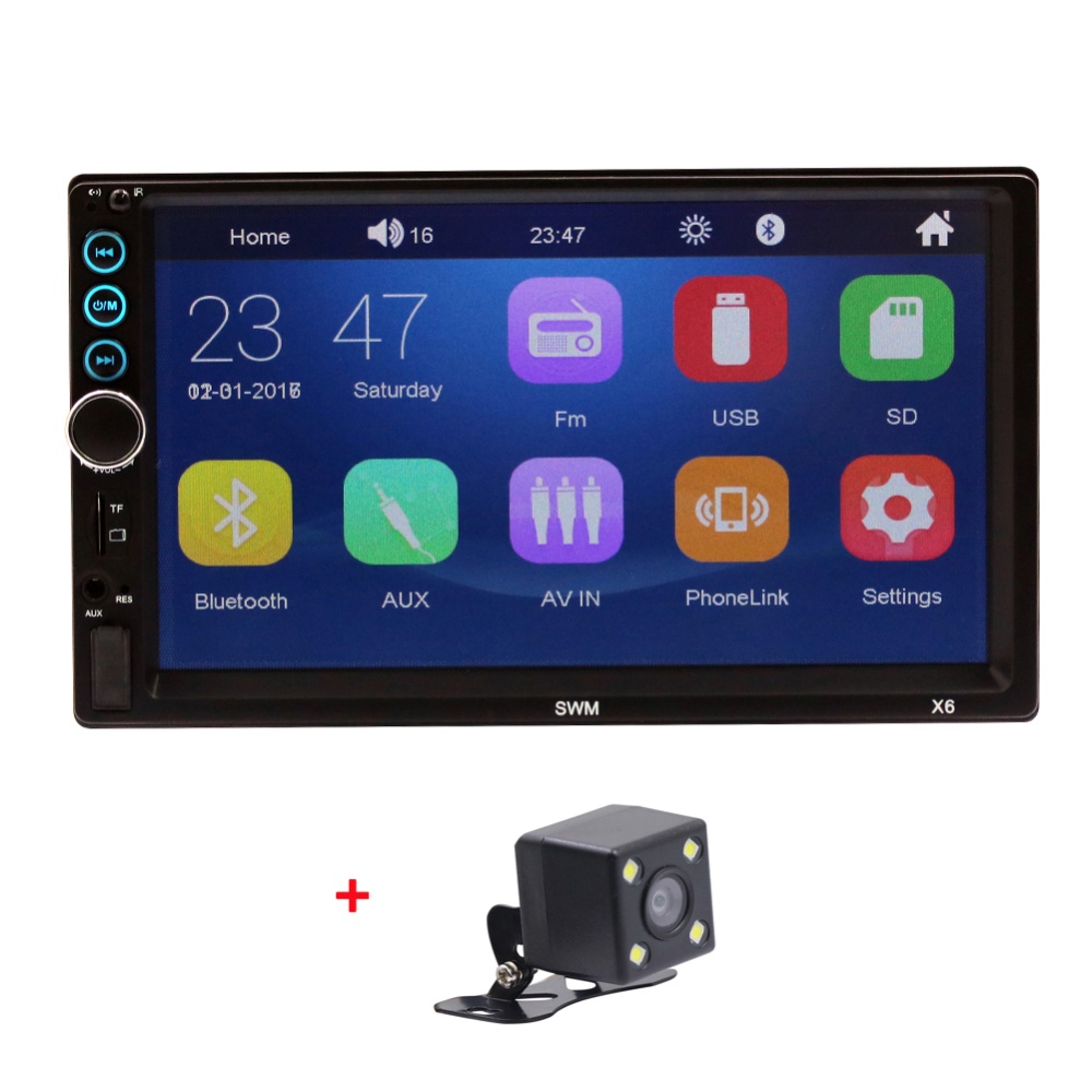 Car Radio 7-inch Hd Dual Din 12v Bluetooth-compatible Hands-free Mobile Phone Interconnect Mp5 Multimedia Player with camera - Image 3