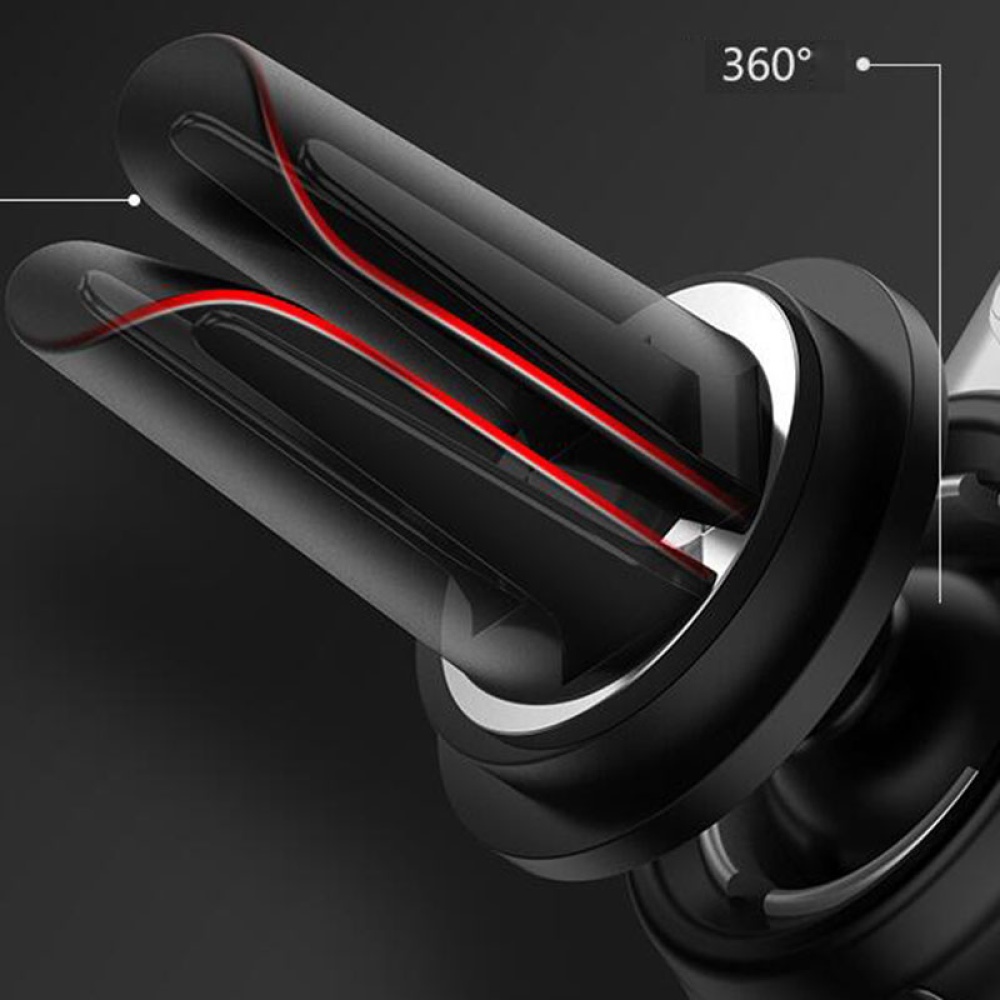 Universal Car Mobile Holder Gravity Sensing Air Vent Mount Support Clip Phone Battery Stand black - Image 3