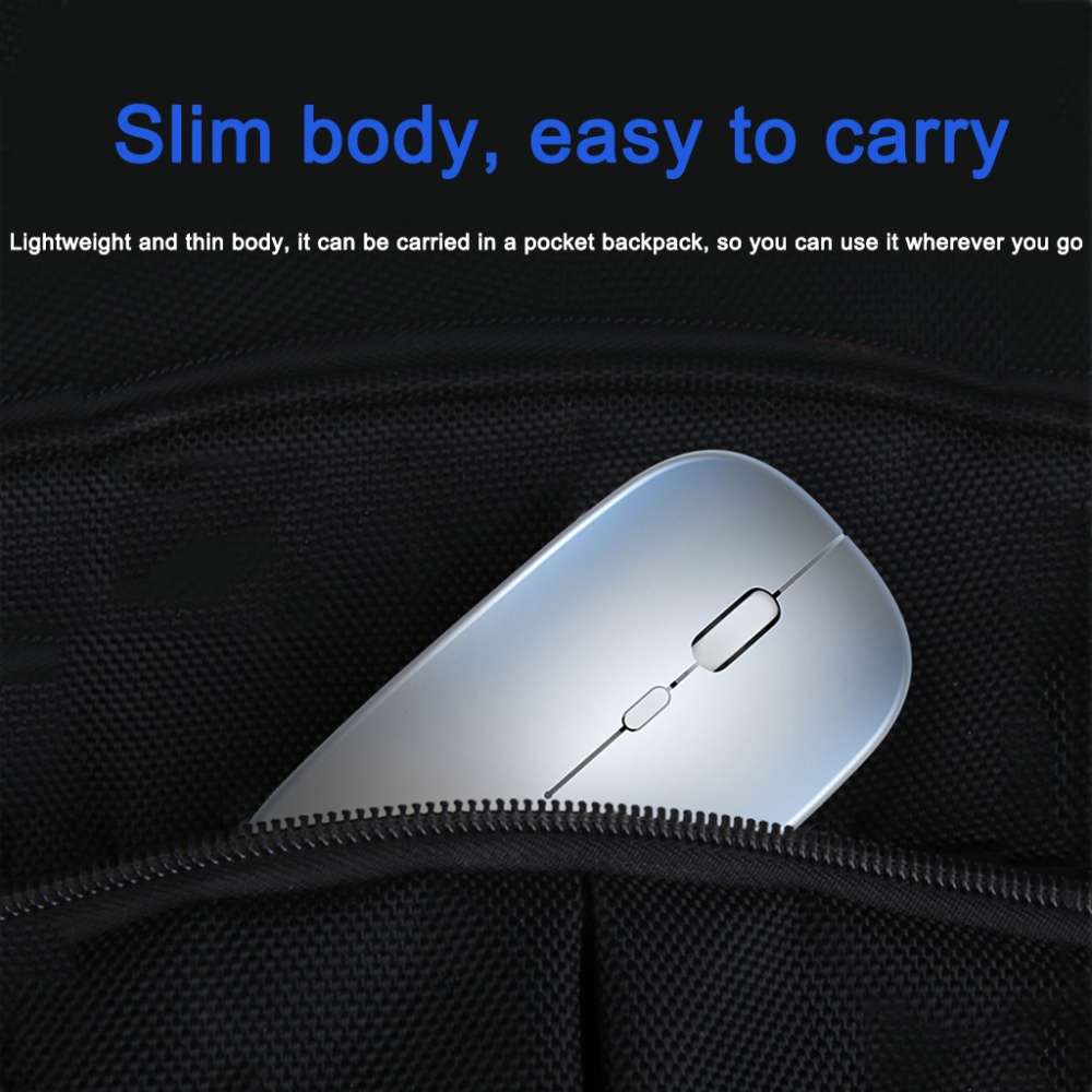 Wireless Gaming Mouse 2.4G Luminous For Pc Laptop Desktop Usb Recharing Silver - Image 3