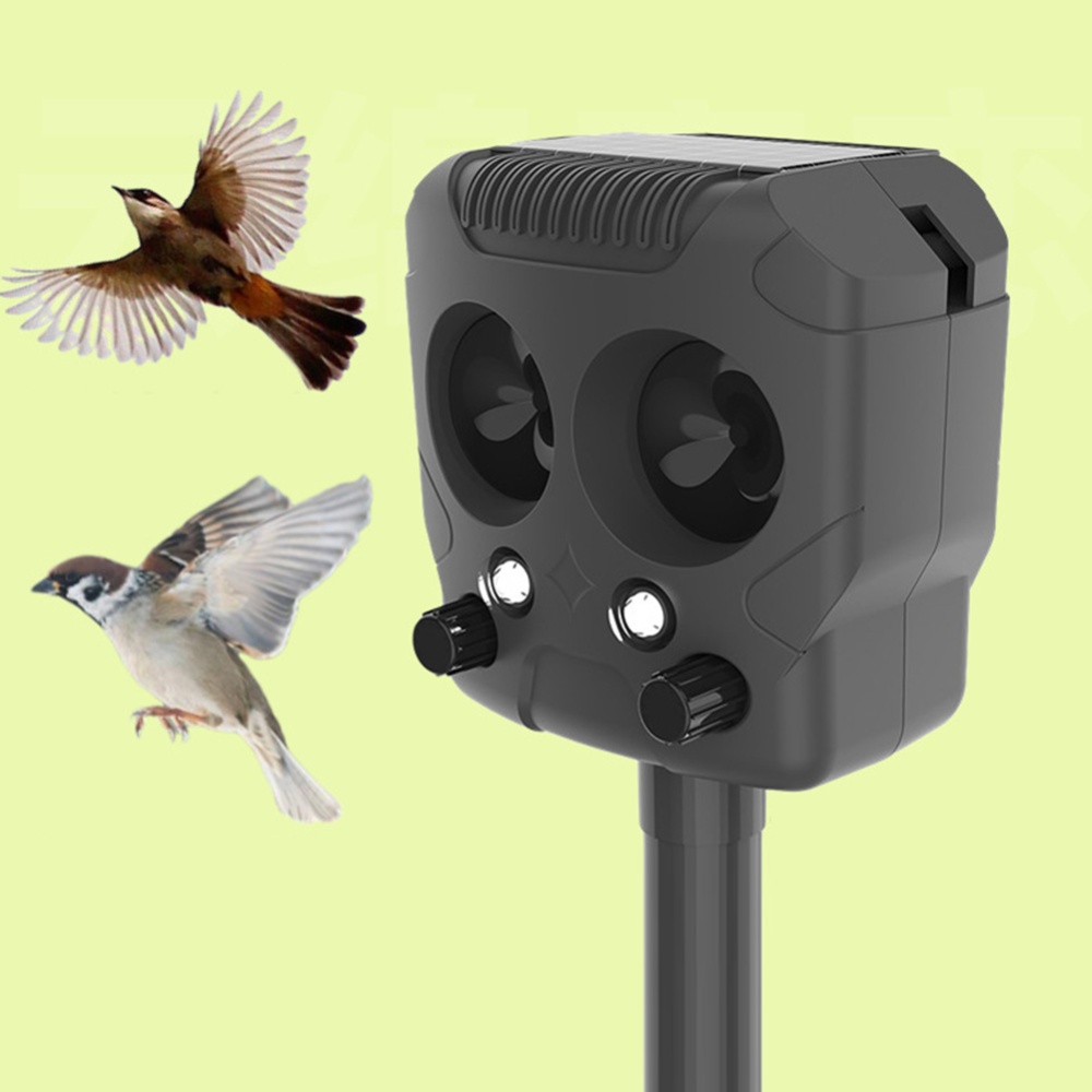 Solar Ultrasonic Bird Repellent 5000ma Rechargeable Lithium Battery Animal Driver Outdoor Garden Supplies - Image 3