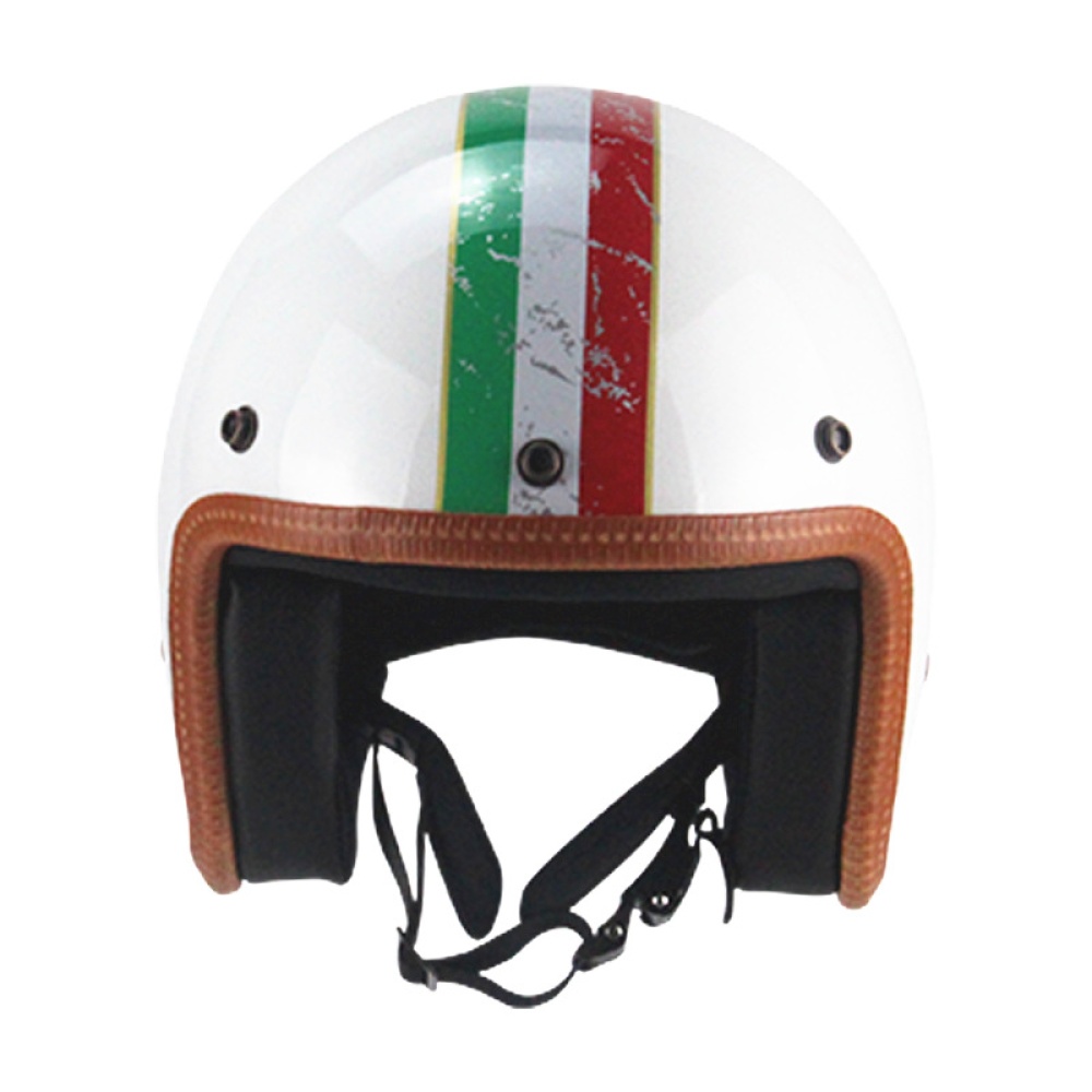 Motorcycle Helmet Retro Universal Motorbike 3/4 Half White #A XL - Image 2