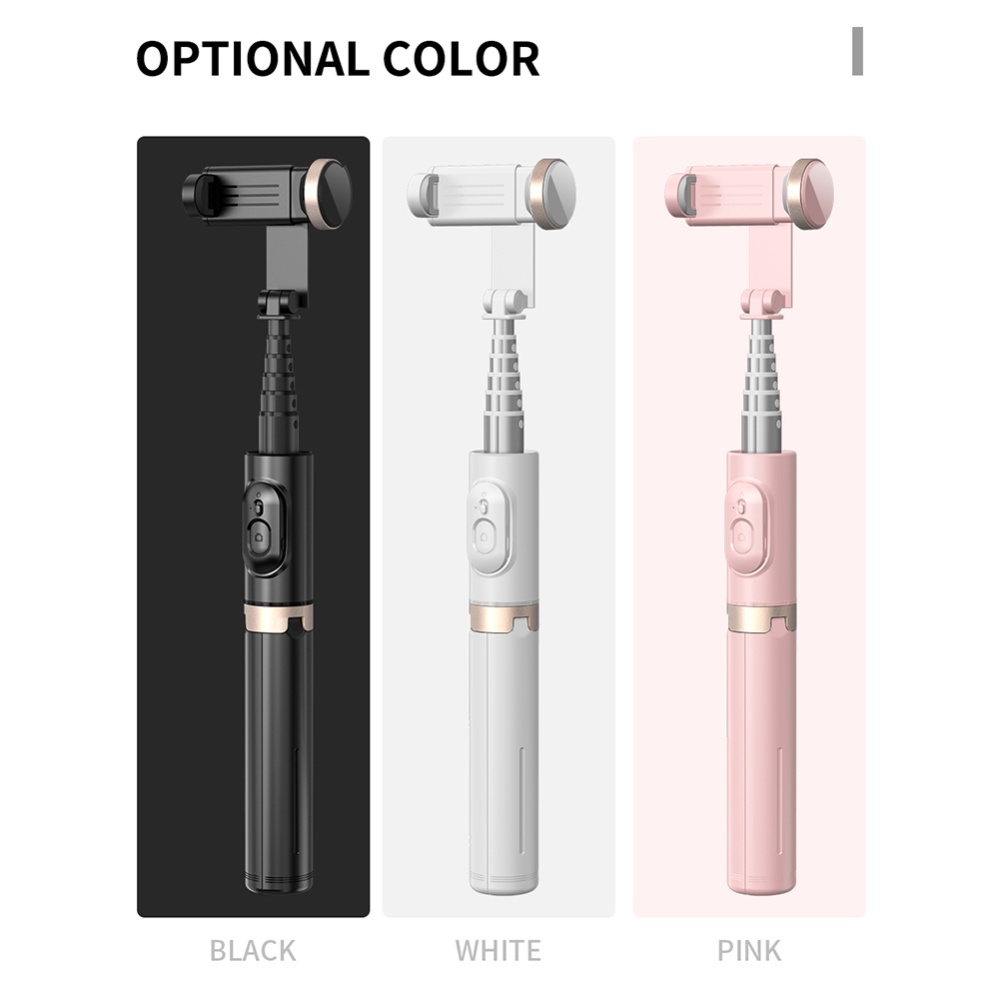 Q12 Mobile Phone Bluetooth Selfie Stick Tripod Portable Multi-functional Live Broadcast Bracket pink - Image 3