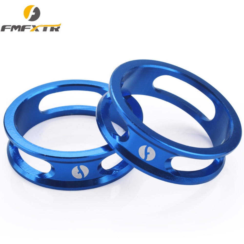 Mountain Bike Front Fork Washer Road Headset Aluminum Alloy CNC Hollow Highten Ring Silver - Image 3