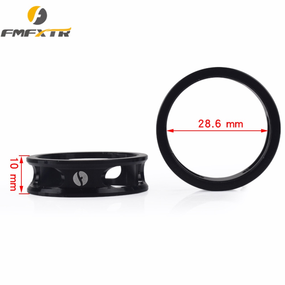 Mountain Bike Front Fork Washer Road Headset Aluminum Alloy CNC Hollow Highten Ring black - Image 2