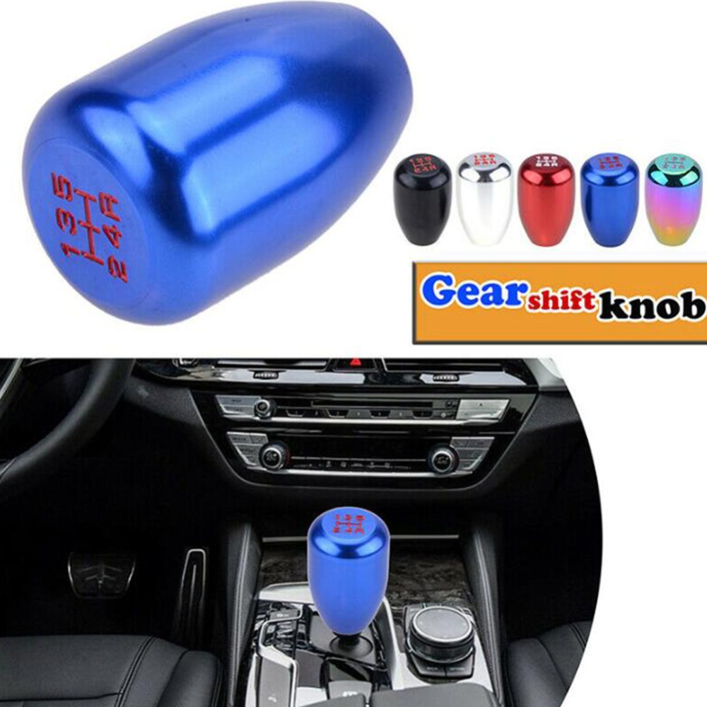 Car 5 Speed Gear Shift Knob Shifter Lever Stick with 3 Adapters blue - Image 3