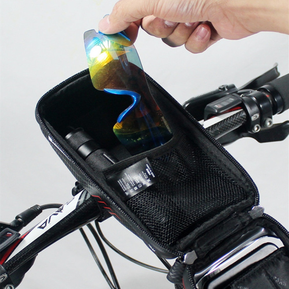 Bicycle Hardshell Front Beam Touch Screen Bag Waterproof Mobile Phone black_1L capacity - Image 3