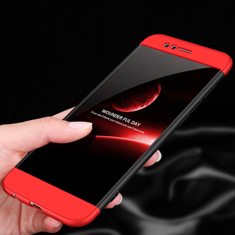 For HUAWEI NOVA 2 Plus Ultra Slim 360 Degree Non-slip Shockproof Full Protective Case Red black red - Image 3