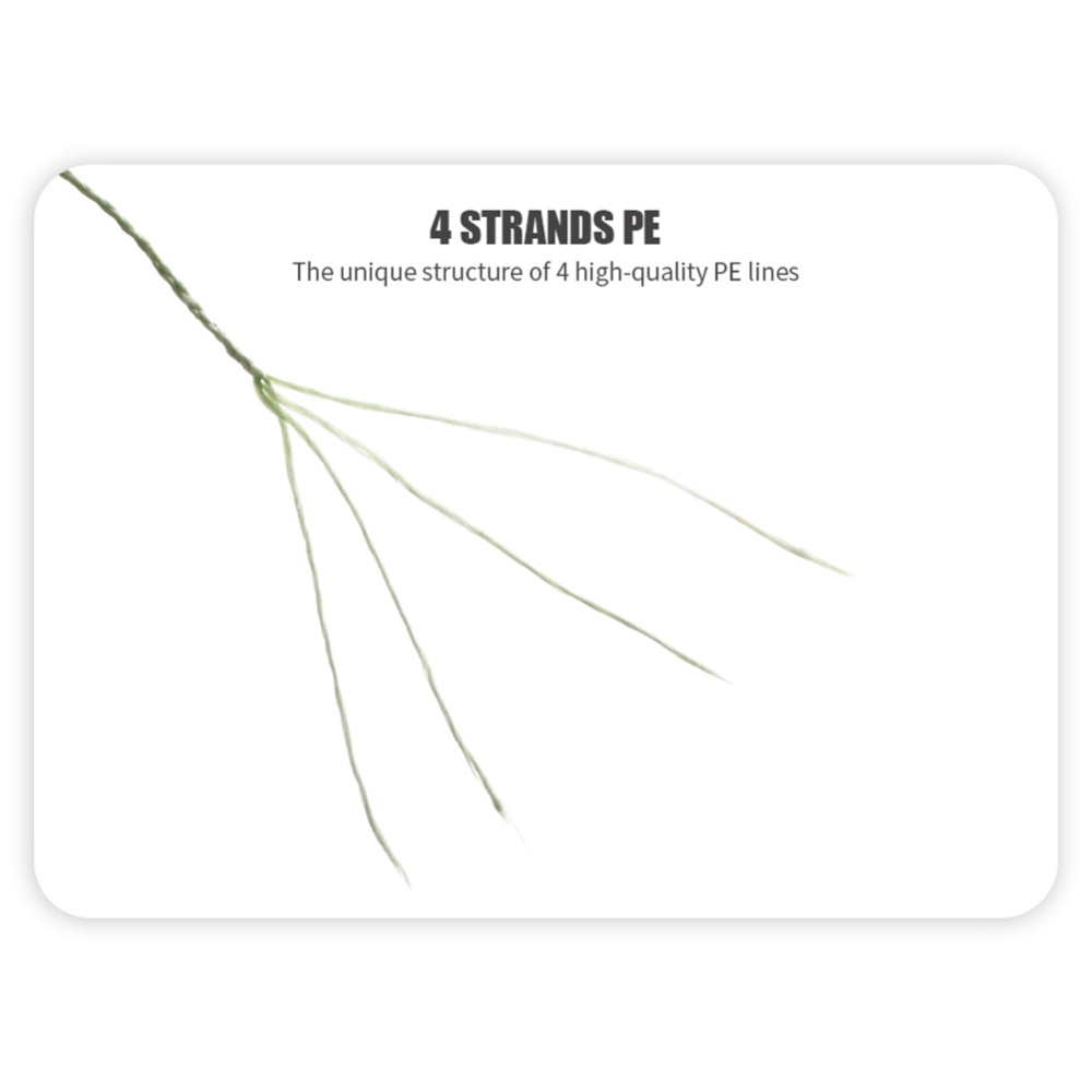 ANGRYFISH Diominate PE Line 4 Strands Braided 100m/109yds Super Strong Fishing 10LB-80LB Gray 5.0#: 0.37mm/50LB - Image 3