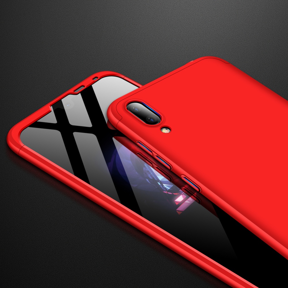 For HUAWEI Y7 2019 Ultra Slim PC Back Cover Non-slip Shockproof 360 Degree Full Protective Case red - Image 3