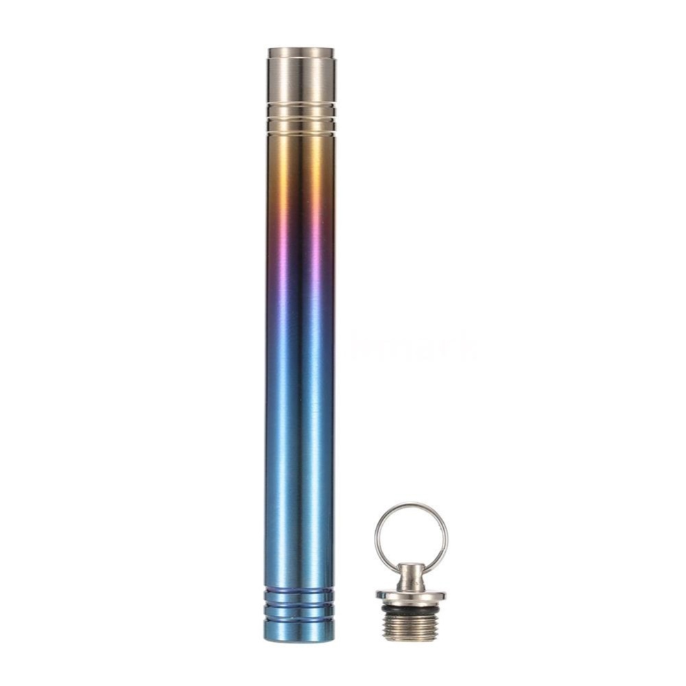 Lightweight Titanium Alloy Toothpick-holder Outdoor Portable EDC Toothpick Bottle Fruit Fork Camping Tool Colorful - Image 2