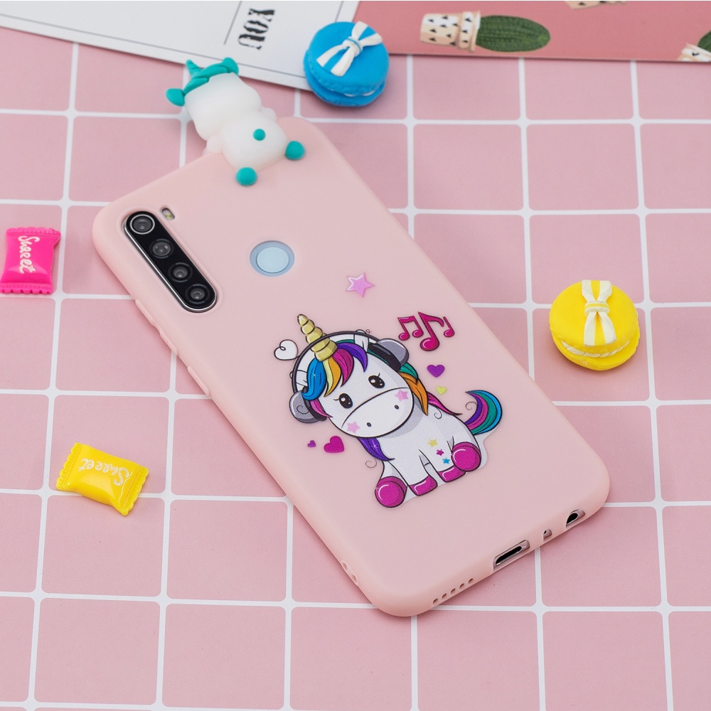 For Redmi NOTE 8T 3D Cartoon Painting Back Cover Soft TPU Mobile Phone Case Shell unicorn - Image 3