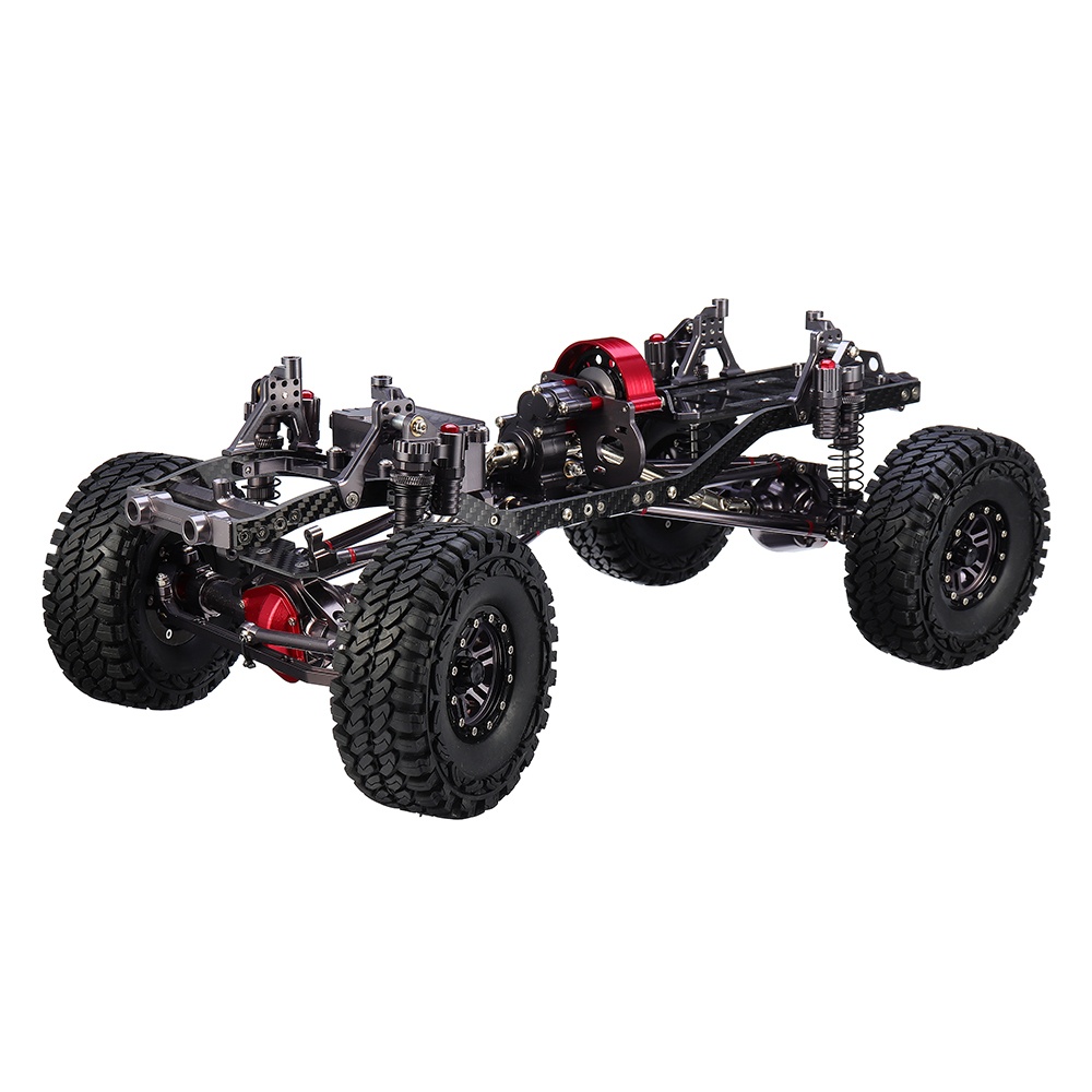 CNC Aluminum Metal Carbon Frame Body for 1/10 Crawler AXIAL SCX10 Rc Car Chassis 313mm Wheelbase as shown - Image 3