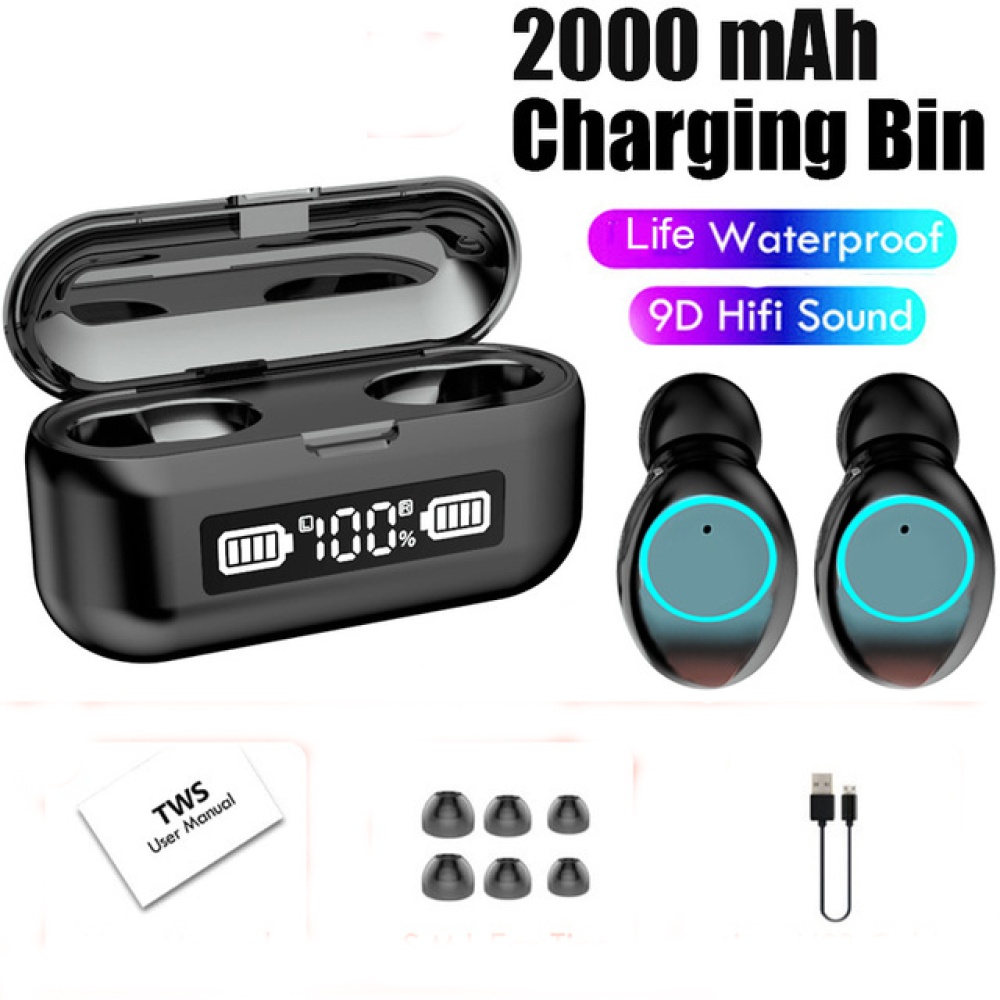 F9-46 Bluetooth Headset Stereo Wireless Waterproof Sport touch Mini Earbuds