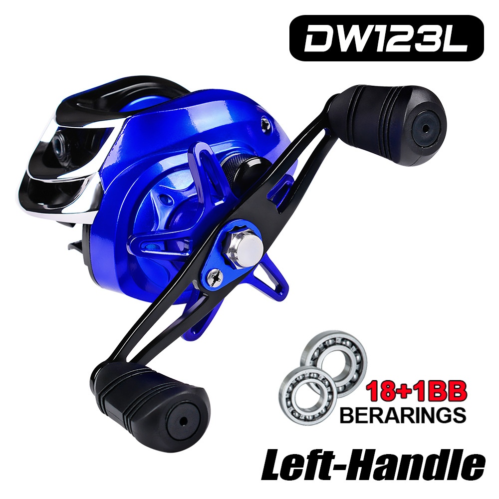 Metal Low-profile Reel 18+1BB Gear Ratio7:1:1 Baitcasting Fishing Tackle DW122L left hand - Image 2