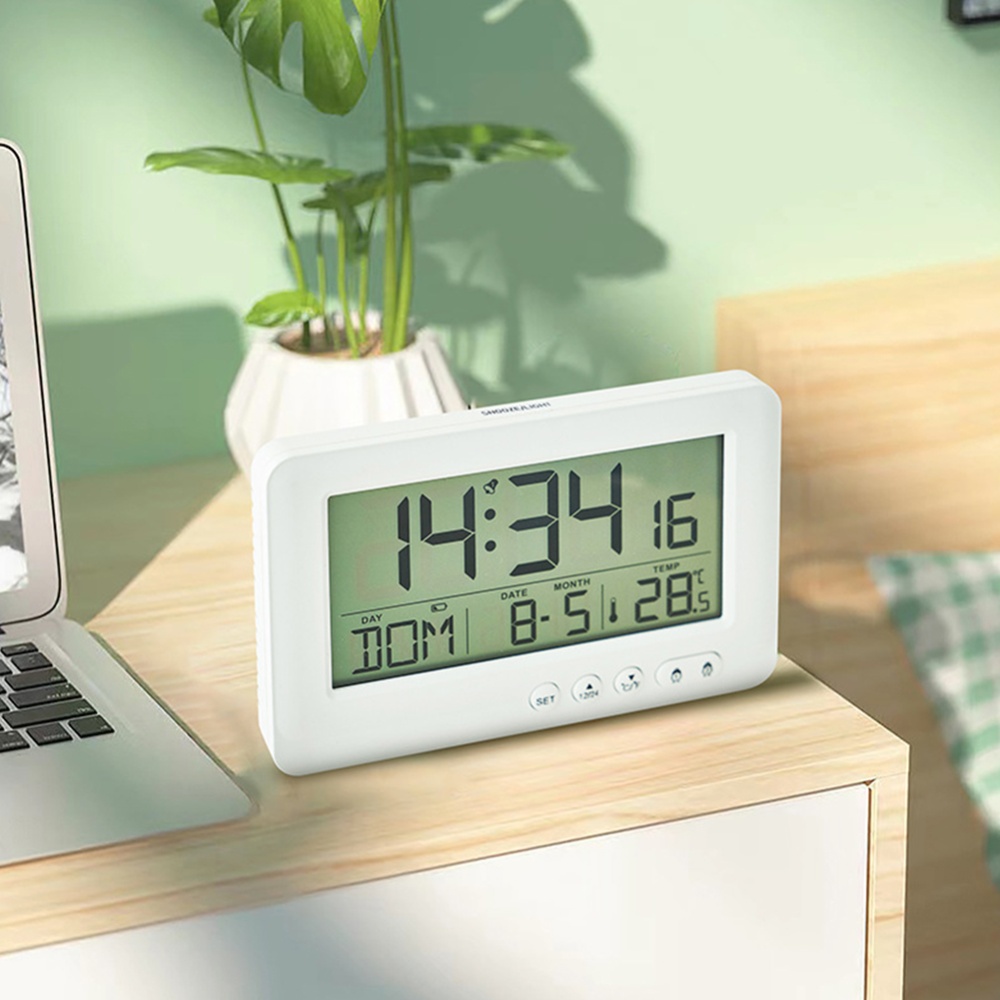 Digital Alarm Clock Multifunctional Bedside With Snooze Function Desk Decoration For Living Room black - Image 2