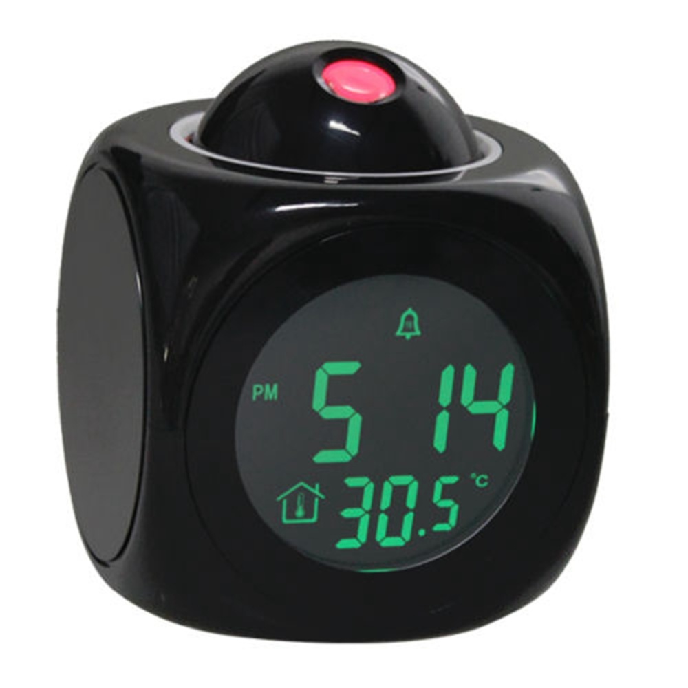 Multifunctional LED Colorful Projection Alarm Clock Talking Sound Control - Image 3