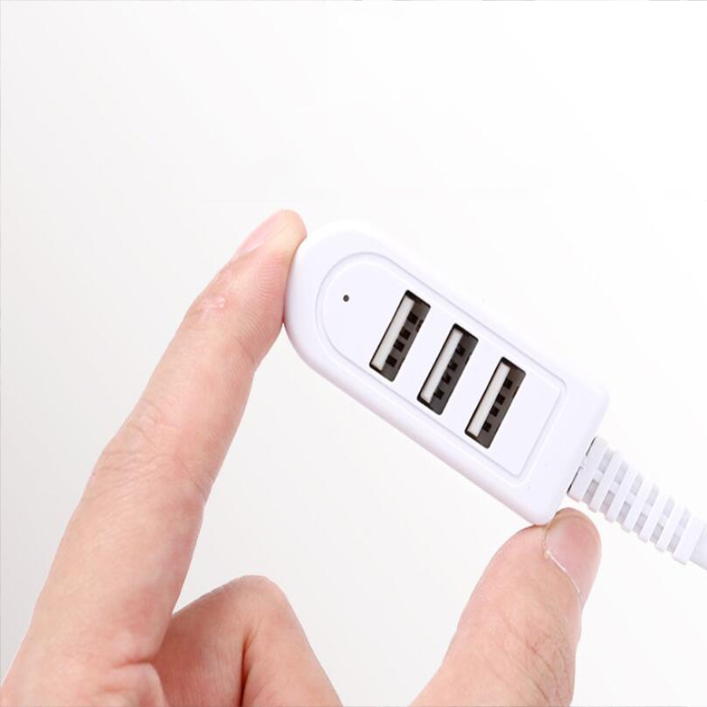 Portable 3 Ports USB Splitter Hub Multifunction Charger Converter Extension Line 1.2M with carton - Image 3