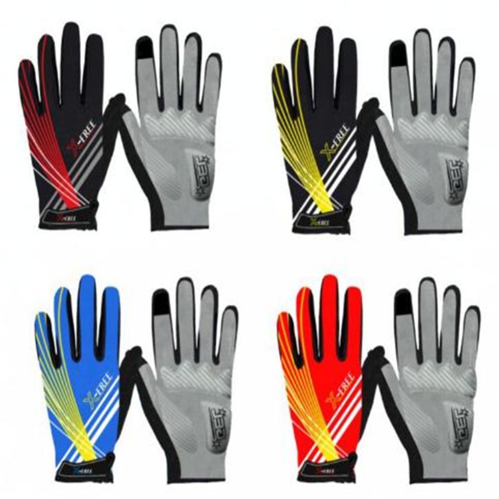 Riding Gloves Antumn Winter Mountain Bike Touch Screen Black yellow line_L - Image 3