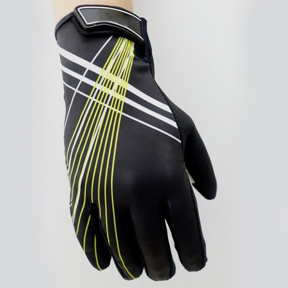 Riding Gloves Antumn Winter Mountain Bike Touch Screen Black yellow line_M - Image 2