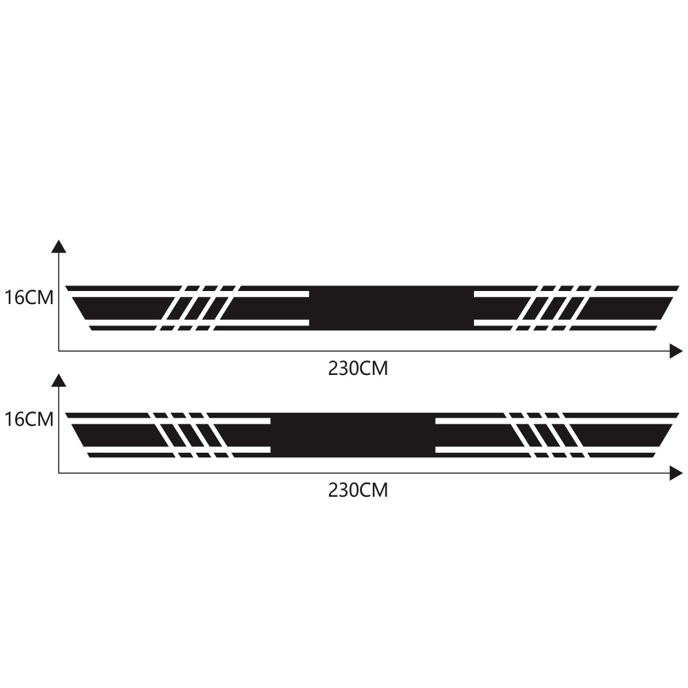 2pcs Car Rally Stripe Lower Door Panel for G Class G550 G63 Vinyl Sticker black - Image 2