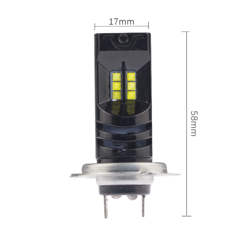 H7 2525 12SMD Fog Lamp Super Bright Car Lights Driving Running Light Auto LED Bulbs - Image 2