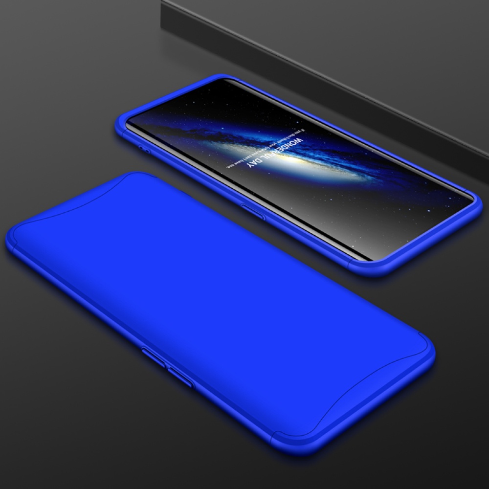 For OPPO Find X Ultra Slim PC Back Cover Non-slip Shockproof 360 Degree Full Protective Case blue - Image 3