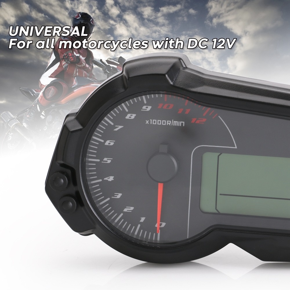 Universal Motorcycle LCD Speedometer Odometer Speed fuel gauge DIY speed - Image 3