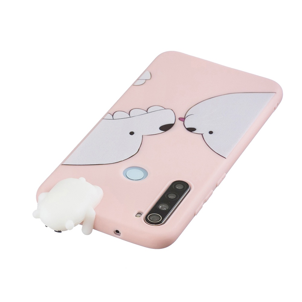 For Redmi NOTE 8T 3D Cartoon Painting Back Cover Soft TPU Mobile Phone Case Shell big face cat - Image 3