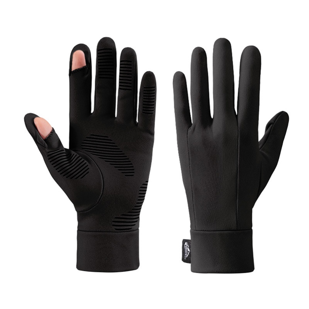 Ski Fleece Lined Gloves Non-slip Touch Screen Winter Warm Windproof for Outdoor Cycling Sports Gray XL - Image 3