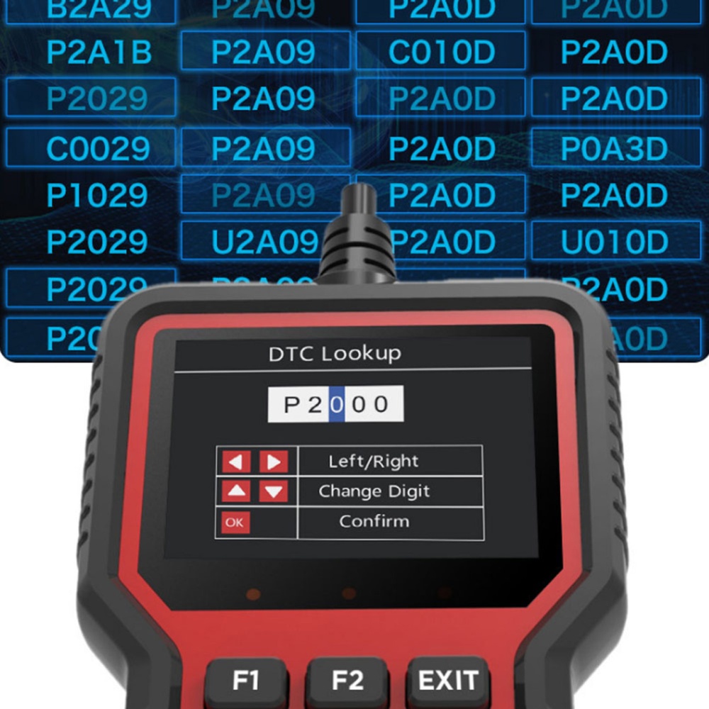 Car Fault Detector V519 Obd2 Scanner Diagnosis Tester Engine System Diagnostic Tool Code Reader Black Red - Image 2