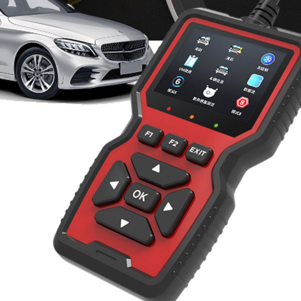 Car Fault Detector V519 Obd2 Scanner Diagnosis Tester Engine System Diagnostic Tool Code Reader Black Red - Image 3