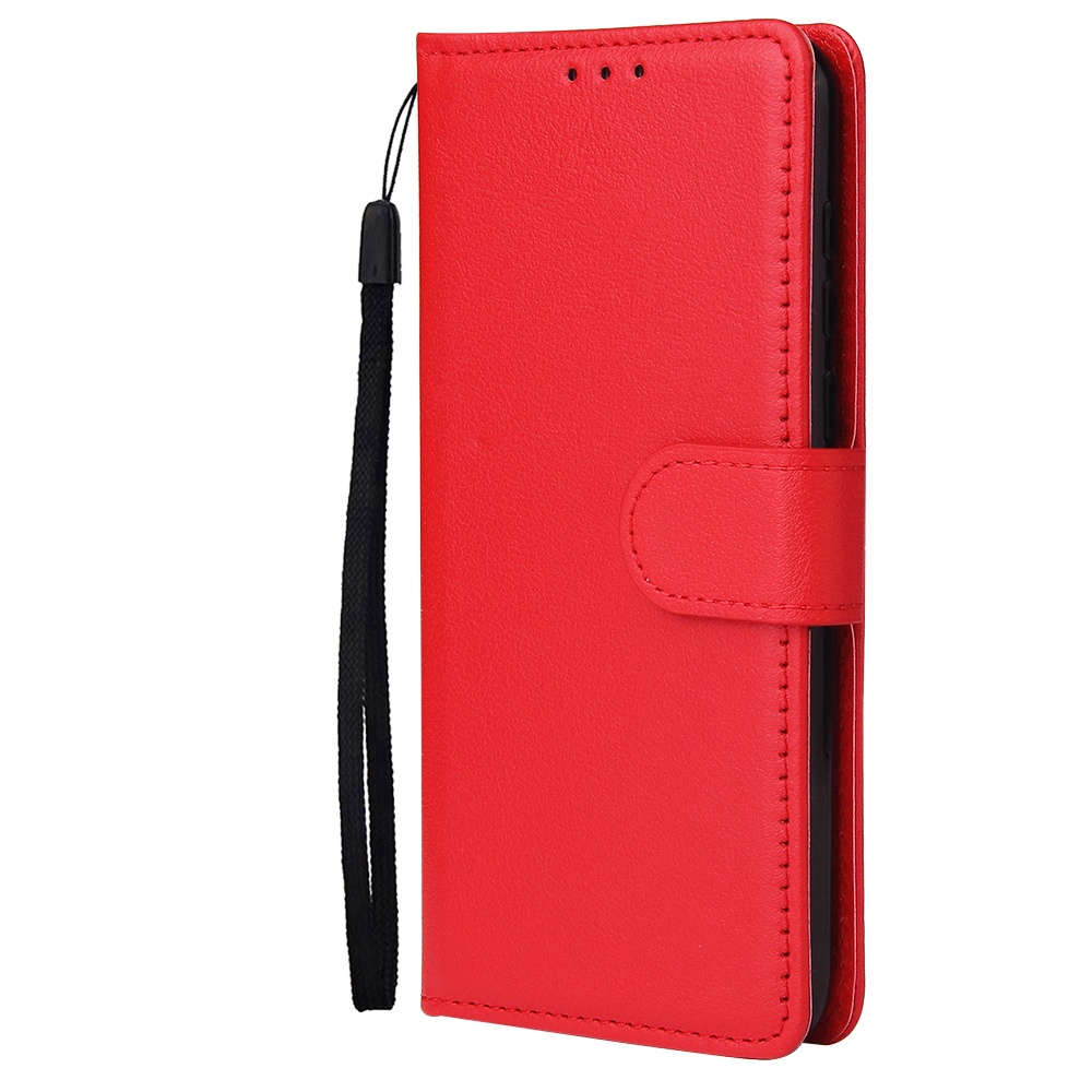 For HUAWEI PSmart 2020/Y5P/Y6P PU Leather Mobile Phone Cover with 3 Cards Slots Frame red - Image 3