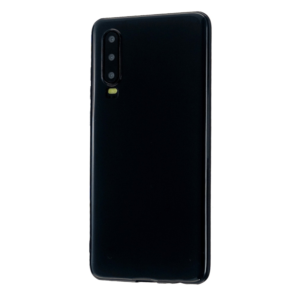 For HUAWEI P30/P30 Lite/P30 Pro Cellphone Case Simple Profile Soft TPU Scratch Proof Phone Shell Bright black - Image 2