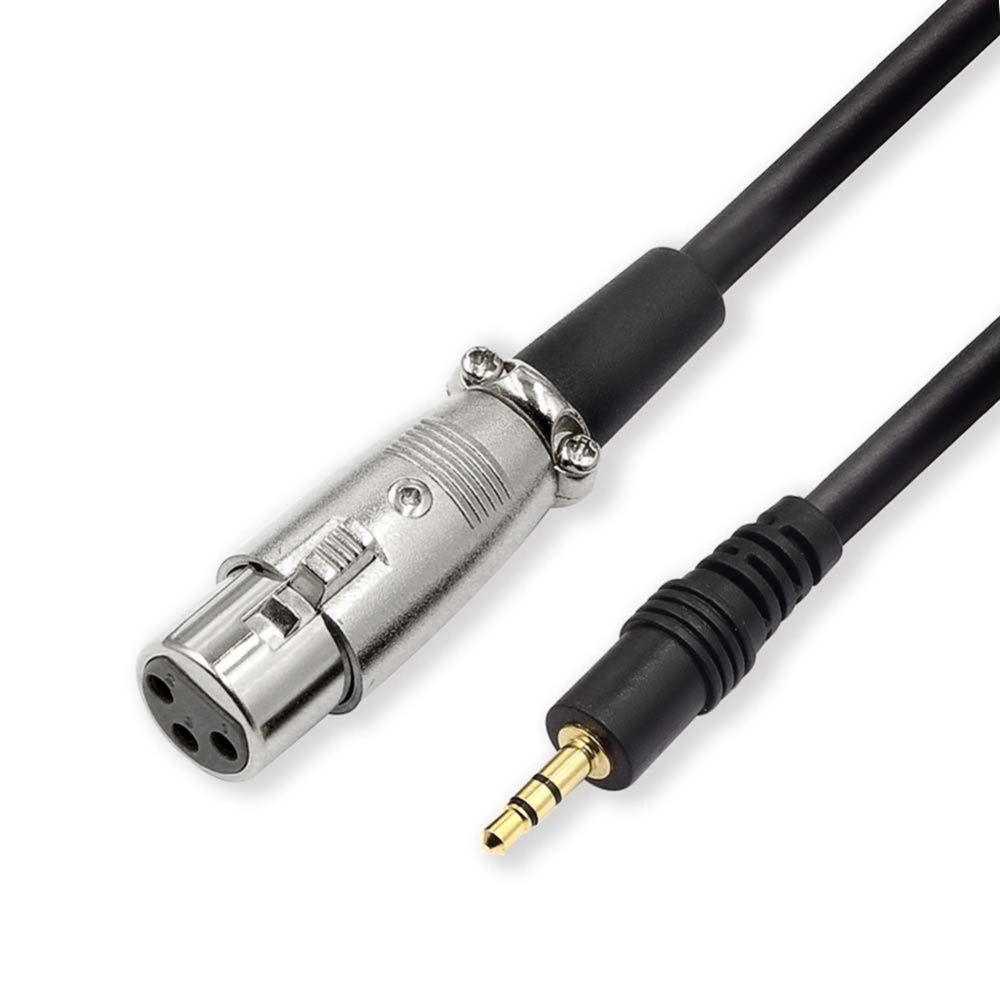 2.5m/8.2ft Microphone Cable XLR To 3.5mm Plug Condenser Audio Adaptor black - Image 3