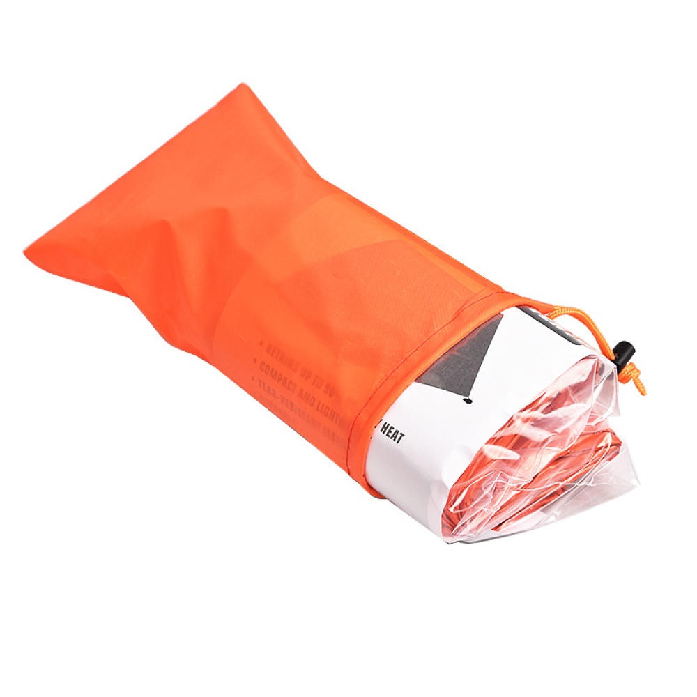 Orange Emergency Shelter Waterproof Thermal Blanket Camping SOS Foldable Survival Tent tent (PE bag packaging)_245*157cm - Image 2