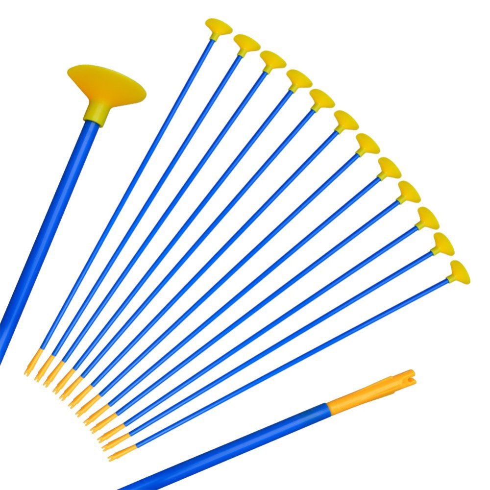 6PCS Creative Children Sucker Arrows for Archery Bow Youth Outdoor Sports Game Toy Gift Blue-yellow - Image 3