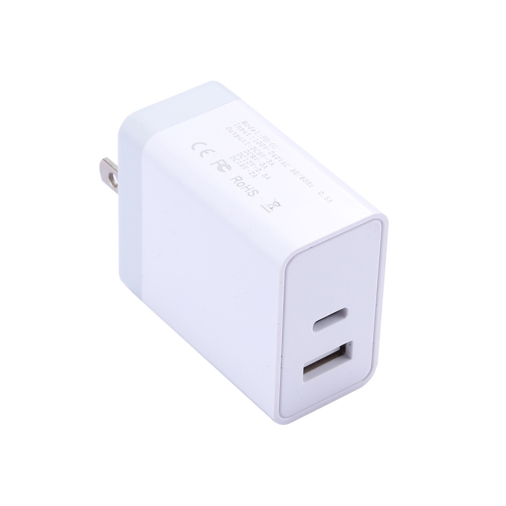 USB C PD Charger 29W Power Delivery Type c Wall with 2 Ports for iPhone Android American regulations white - Image 3