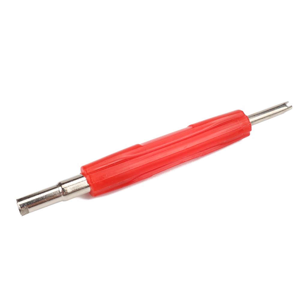 Tire Valve Repair Tool Set Dual Single Head Core Remover Tools 4-Way 4 Brass Cores red - Image 2