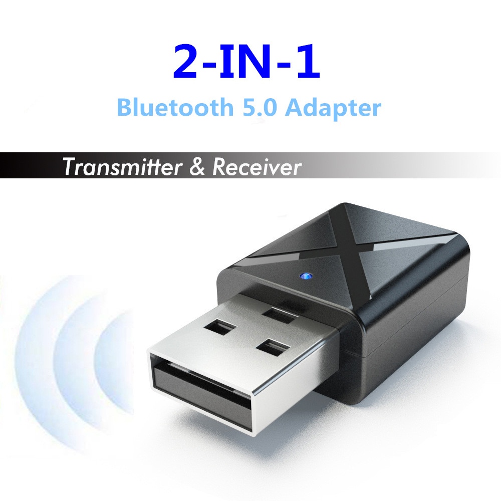 2 in1 Bluetooth 5.0 Audio Receiver Transmitter Wireless Adapter Mini 3.5mm AUX Stereo black - Image 3