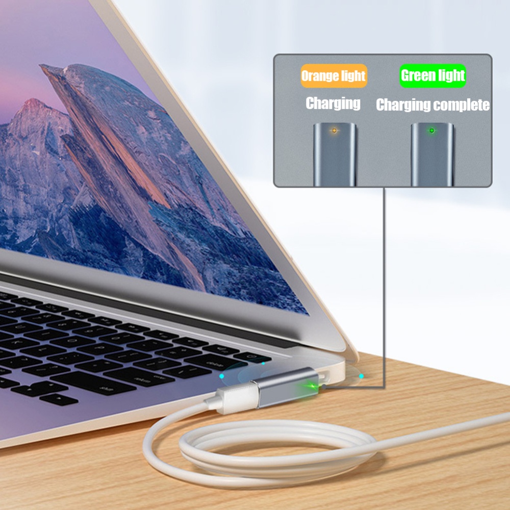 Aluminum Alloy Magnetic Usb C Adapter 5521 Female Type Quick Charge Compatible for Macbook Computer 5.5x2.1 to magsafe2 - Image 3