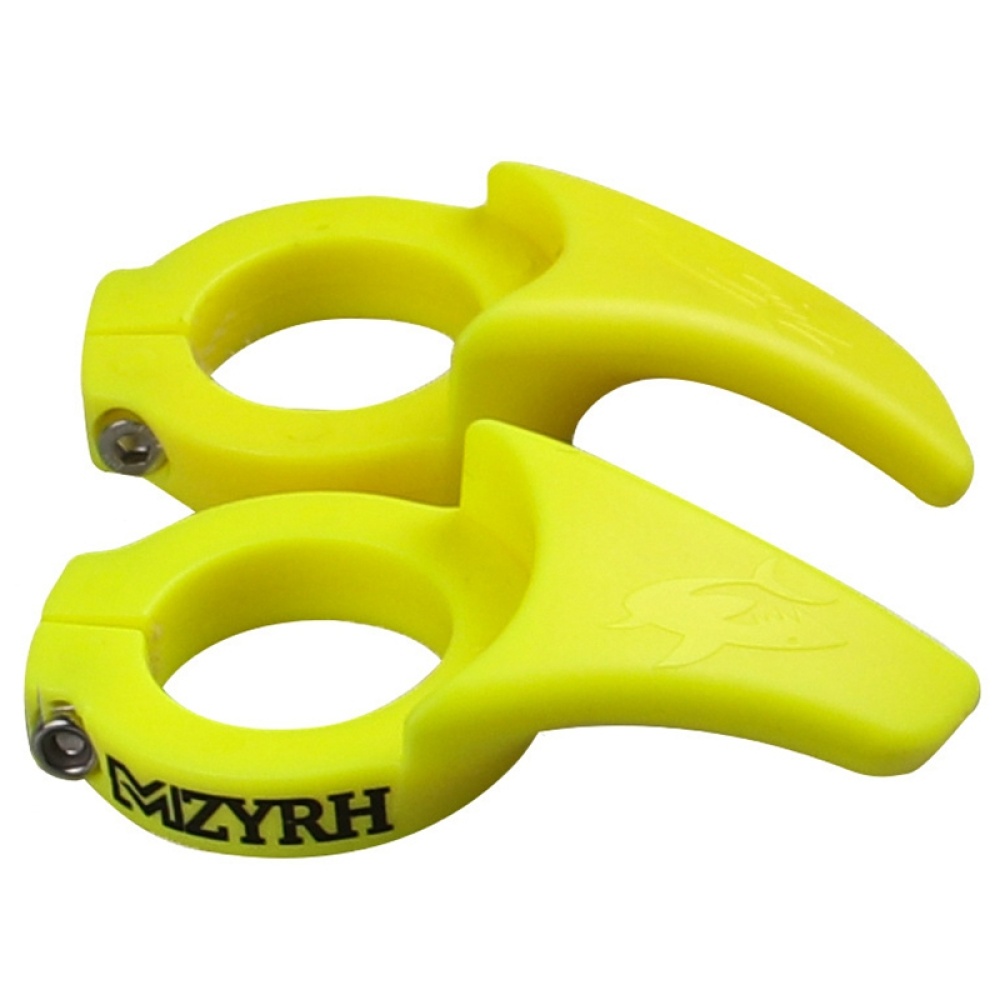 Aluminum Alloy Bicycle Deputy Handle Anti-slip Bike Secondary with Lock Ring Kit yellow_One size - Image 2