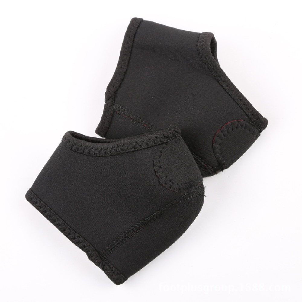 2pcs Foot Heel Ankle Wrap Pads Plantar Fasciitis Therapy Pain Relief Arch Support Black - Image 3