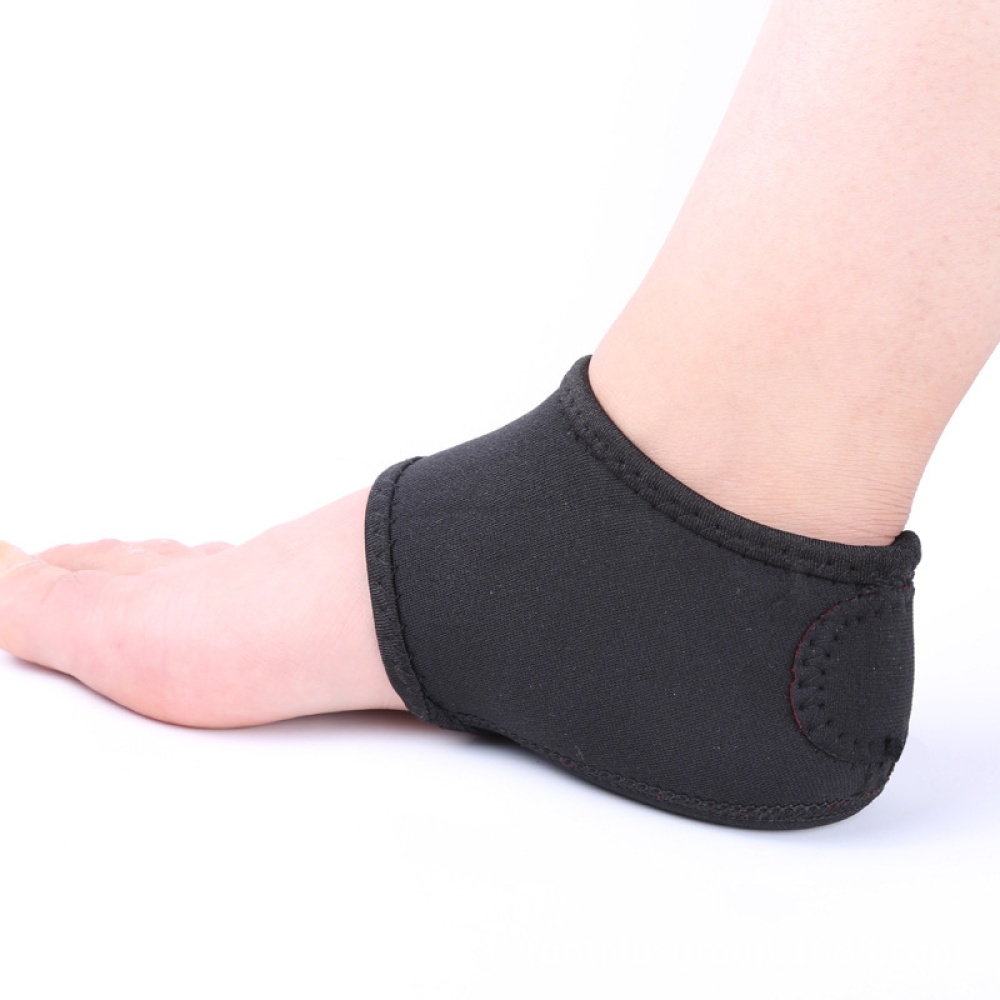 2pcs Foot Heel Ankle Wrap Pads Plantar Fasciitis Therapy Pain Relief Arch Support Black - Image 2