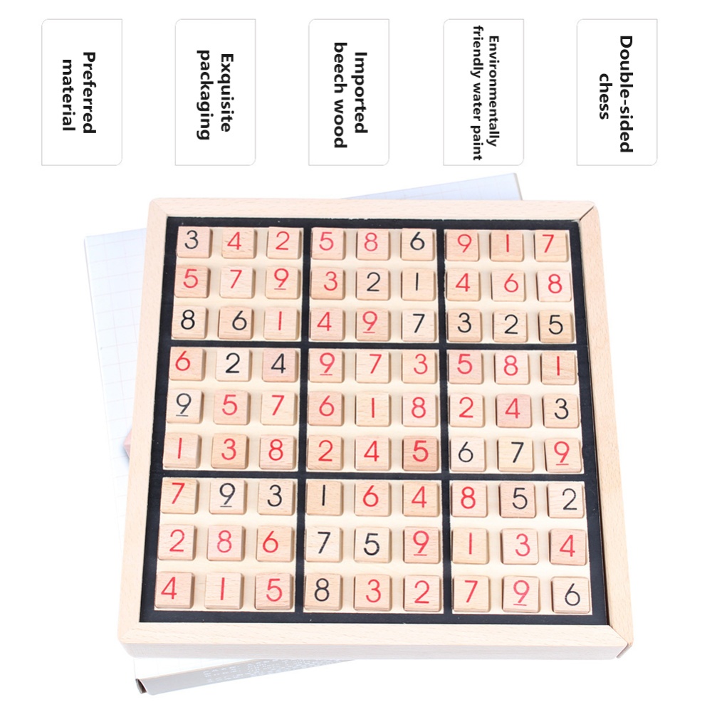 Wooden Sudoku Chess Board Game Children Intelligence Logical Thinking Educational Toys For Birthday Gifts as picture show - Image 2