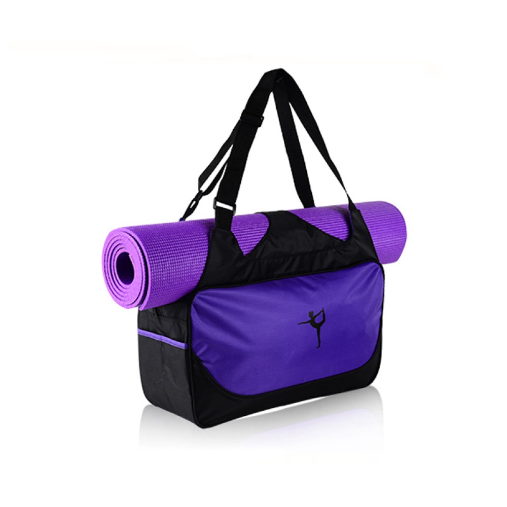 Large Capacity Yoga Bag Shoulder Waterproof Case Carriers (Mat not included) 48*24*16cm Purple - Image 2