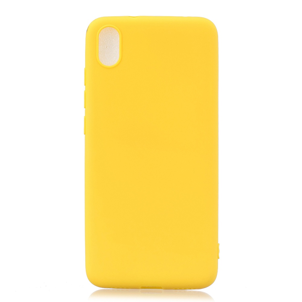 For Redmi 7A Lovely Candy Color Matte TPU Anti-scratch Non-slip Protective Cover Back Case yellow - Image 3